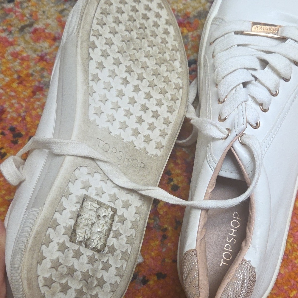 Topshop Rose Gold Sneakers - Picture 5 of 8